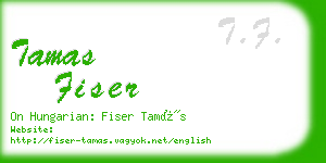 tamas fiser business card